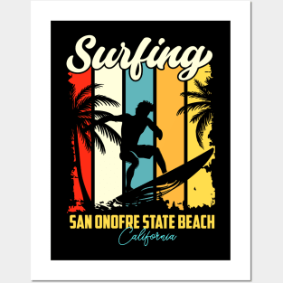 Surfing | San Onofre State Beach, California Posters and Art